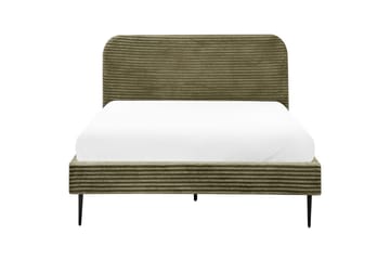 Seng med lamellramme Flayat - Grønn, Svart, 140x200 cm - Møbler - Senger - Sengeramme & sengestamme