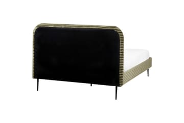 Seng med lamellramme Flayat - Grønn, Svart, 140x200 cm - Møbler - Senger - Sengeramme & sengestamme