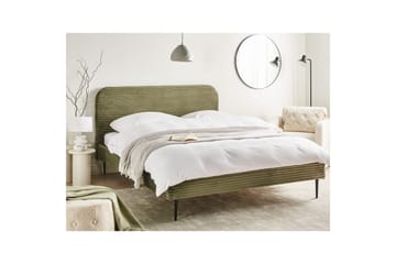 Seng med lamellramme Flayat - Grønn, Svart, 160x200 cm - Møbler - Senger - Sengeramme & sengestamme