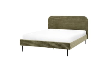 Seng med lamellramme Flayat - Grønn, Svart, 160x200 cm - Møbler - Senger - Sengeramme & sengestamme