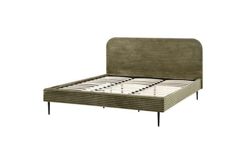 Seng med lamellramme Flayat - Grønn, Svart, 180x200 cm - Møbler - Senger - Sengeramme & sengestamme