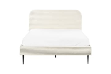 Seng med lamellramme Flayat - Hvit, Svart, 140x200 cm - Møbler - Senger - Sengeramme & sengestamme