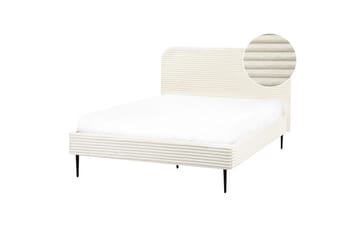 Seng med lamellramme Flayat - Hvit, Svart, 140x200 cm - Møbler - Senger - Sengeramme & sengestamme