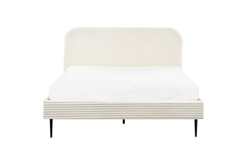 Seng med lamellramme Flayat - Hvit, Svart, 160x200 cm - Møbler - Senger - Sengeramme & sengestamme