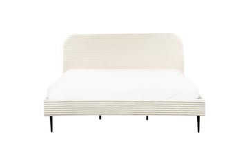 Seng med lamellramme Flayat - Hvit, Svart, 180x200 cm - Møbler - Senger - Sengeramme & sengestamme