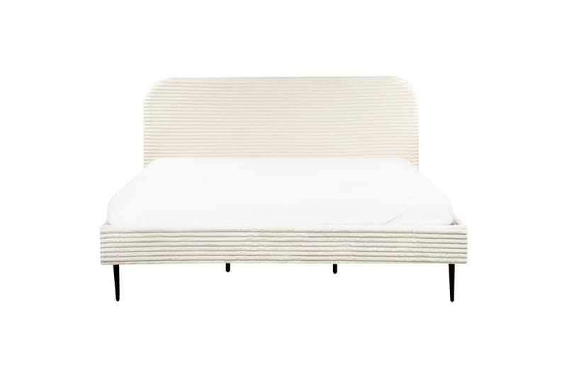 Seng med lamellramme Flayat - Hvit, Svart, 180x200 cm - Møbler - Senger - Sengeramme & sengestamme