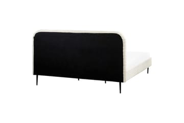 Seng med lamellramme Flayat - Hvit, Svart, 180x200 cm - Møbler - Senger - Sengeramme & sengestamme