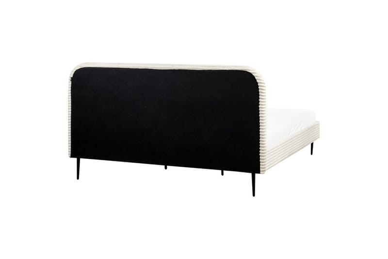 Seng med lamellramme Flayat - Hvit, Svart, 180x200 cm - Møbler - Senger - Sengeramme & sengestamme
