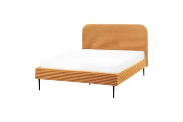 Seng med lamellramme Flayat - Oransje, svart, 140x200 cm - Møbler - Senger - Sengeramme & sengestamme