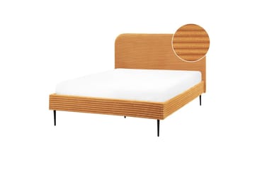 Seng med lamellramme Flayat - Oransje, svart, 140x200 cm - Møbler - Senger - Sengeramme & sengestamme