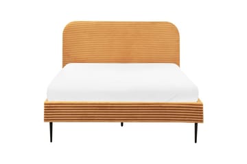 Seng med lamellramme Flayat - Oransje, svart, 140x200 cm - Møbler - Senger - Sengeramme & sengestamme