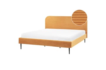 Seng med lamellramme Flayat - Oransje, svart, 180x200 cm - Møbler - Senger - Sengeramme & sengestamme