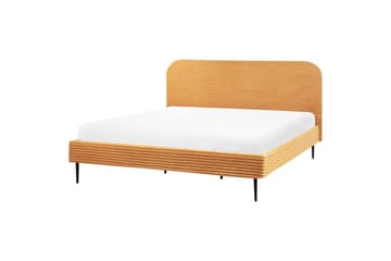 Seng med lamellramme Flayat - Oransje, svart, 180x200 cm - Møbler - Senger - Sengeramme & sengestamme