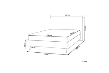 Seng med lamellramme Izernore - 140x200 cm - Møbler - Senger - Sengeramme & sengestamme