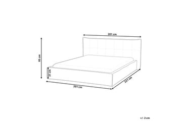 Seng med lamellramme Lestre - Taupe, svart, 160x200 cm - Møbler - Senger - Sengeramme & sengestamme