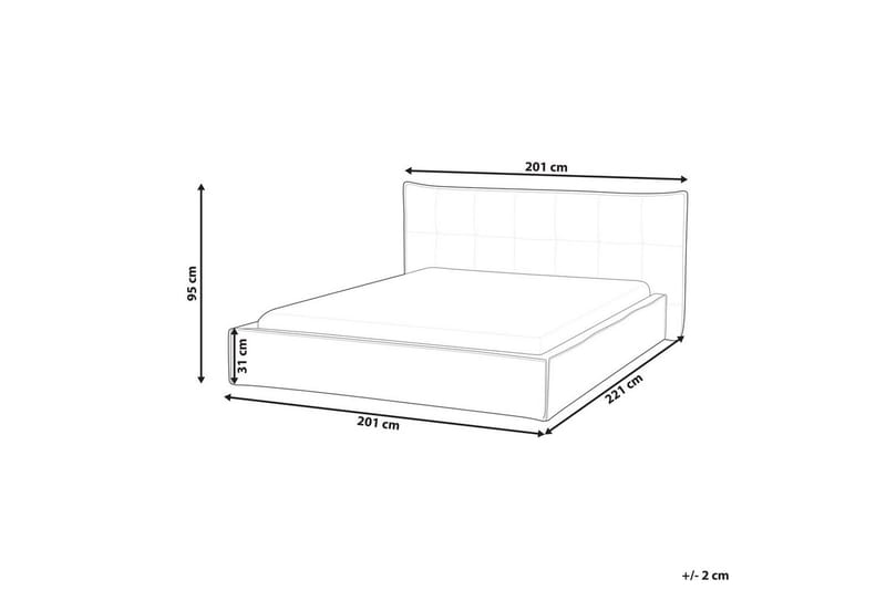 Seng med lamellramme Lestre - Taupe, svart, 160x200 cm - Møbler - Senger - Sengeramme & sengestamme