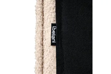 Seng med lamellramme Limanton - Beige, lyst tre, svart/bouclé, Beige, lyst tre, svart/Bouclé, 140x200 cm - Møbler - Senger - Sengeramme & sengestamme