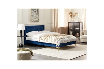 Seng med lamellramme Limoux - Blå, 140x200 cm - Møbler - Senger - Sengeramme & sengestamme