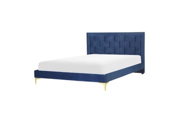 Seng med lamellramme Limoux - Blå, 140x200 cm - Møbler - Senger - Sengeramme & sengestamme