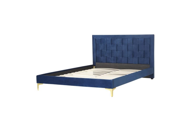 Seng med lamellramme Limoux, Blå, 140x200 cm