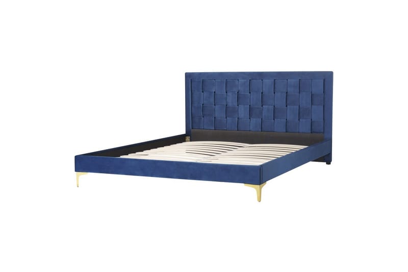 Seng med lamellramme Limoux, Blå, 160x200 cm