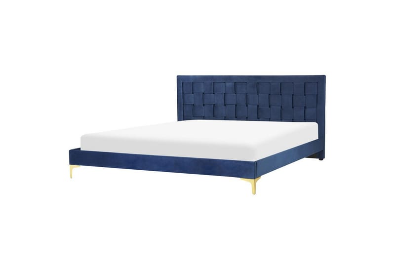 Seng med lamellramme Limoux - Blå, 180x200 cm - Møbler - Senger - Sengeramme & sengestamme