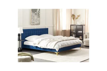 Seng med lamellramme Limoux - Blå, 180x200 cm - Møbler - Senger - Sengeramme & sengestamme