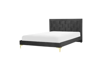 Seng med lamellramme Limoux - Svart, 140x200 cm - Møbler - Senger - Sengeramme & sengestamme