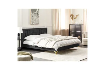 Seng med lamellramme Limoux - Svart, 180x200 cm - Møbler - Senger - Sengeramme & sengestamme