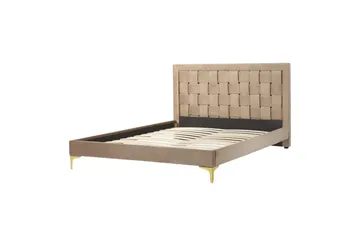Seng med lamellramme Limoux - Taupe, 140x200 cm - Møbler - Senger - Sengeramme & sengestamme