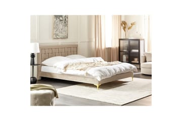 Seng med lamellramme Limoux - Taupe, 160x200 cm - Møbler - Senger - Sengeramme & sengestamme