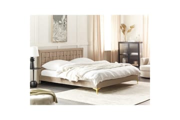 Seng med lamellramme Limoux - Taupe, 180x200 cm - Møbler - Senger - Sengeramme & sengestamme