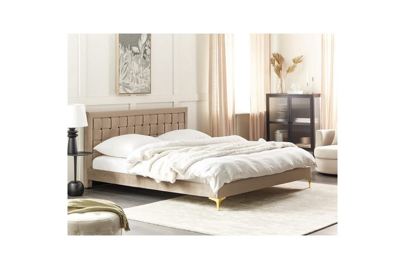 Seng med lamellramme Limoux - Taupe, 180x200 cm - Møbler - Senger - Sengeramme & sengestamme
