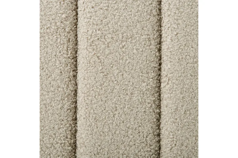 Seng med lamellramme Lunan - Beige, svart/Bouclé, 140x200 cm - Møbler - Senger - Sengeramme & sengestamme