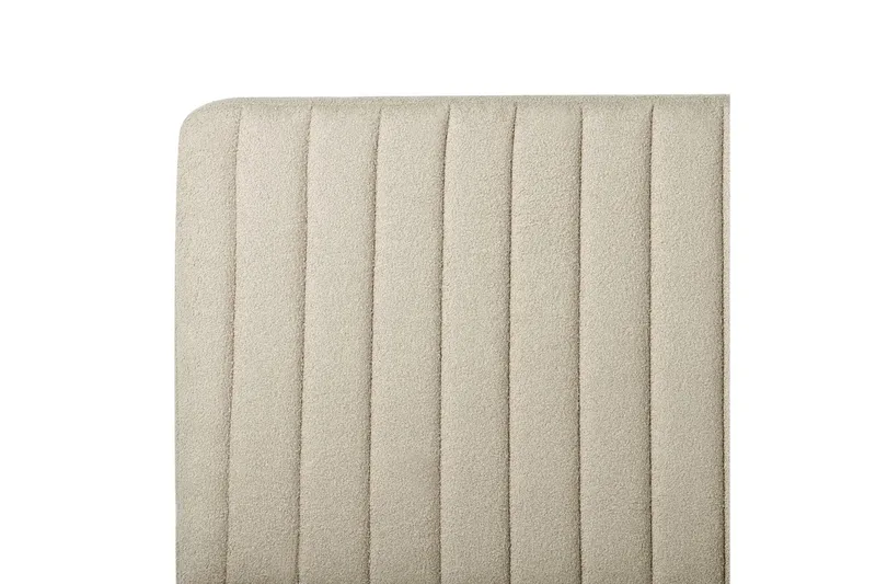 Seng med lamellramme Lunan - Beige, svart/Bouclé, 140x200 cm - Møbler - Senger - Sengeramme & sengestamme