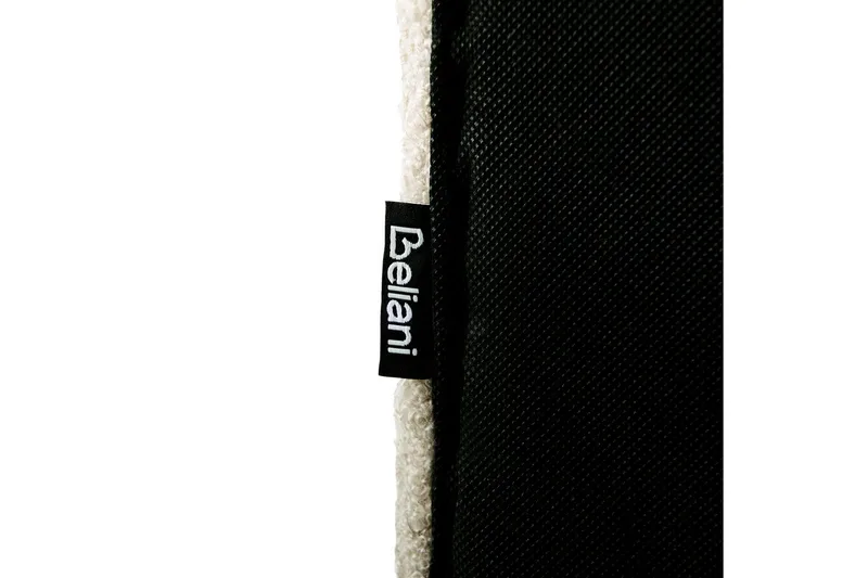 Seng med lamellramme Lunan - Beige, svart/Bouclé, 140x200 cm - Møbler - Senger - Sengeramme & sengestamme