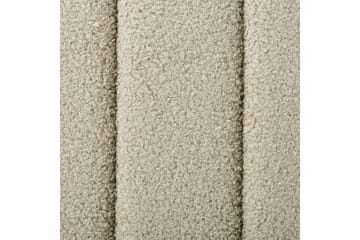Seng med lamellramme Lunan - Beige, svart/Bouclé, 160x200 cm - Møbler - Senger - Sengeramme & sengestamme
