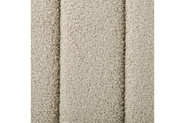 Seng med lamellramme Lunan - Beige, svart/Bouclé, 160x200 cm - Møbler - Senger - Sengeramme & sengestamme
