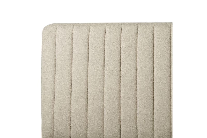 Seng med lamellramme Lunan - Beige, svart/Bouclé, 160x200 cm - Møbler - Senger - Sengeramme & sengestamme