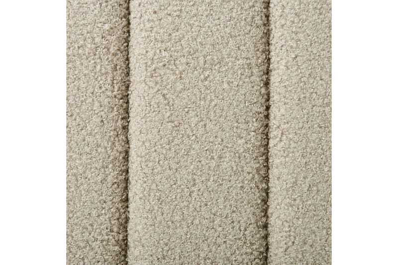 Seng med lamellramme Lunan - Beige, svart/Bouclé, 180x200 cm - Møbler - Senger - Sengeramme & sengestamme