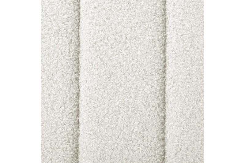 Seng med lamellramme Lunan - Hvit, Svart/Bouclé, 140x200 cm - Møbler - Senger - Sengeramme & sengestamme