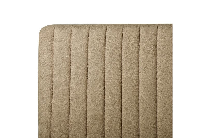 Seng med lamellramme Lunan - Taupe, svart/Bouclé, 160x200 cm - Møbler - Senger - Sengeramme & sengestamme