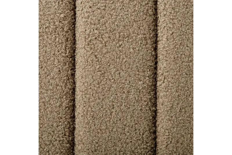 Seng med lamellramme Lunan - Taupe, svart/Bouclé, 160x200 cm - Møbler - Senger - Sengeramme & sengestamme