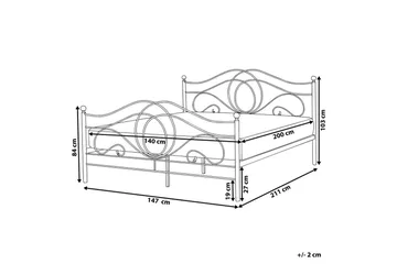 Seng med lamellramme Lyra - Hvit - Møbler - Senger - Sengeramme & sengestamme