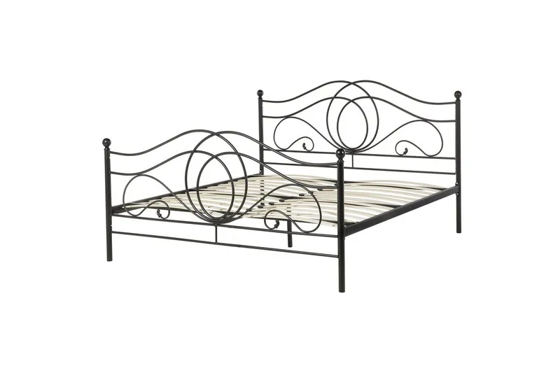 Seng med lamellramme Lyra, Svart
