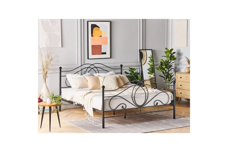 Seng med lamellramme Lyra - Svart - Møbler - Senger - Sengeramme & sengestamme