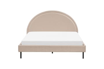 Seng med lamellramme Margut - Beige/Bouclé, 160x200 cm - Møbler - Senger - Sengeramme & sengestamme
