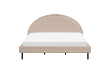 Seng med lamellramme Margut - Beige/Bouclé, 180x200 cm - Møbler - Senger - Sengeramme & sengestamme