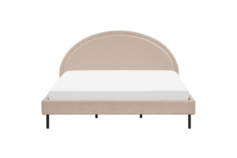 Seng med lamellramme Margut - Beige/Bouclé, 180x200 cm - Møbler - Senger - Sengeramme & sengestamme