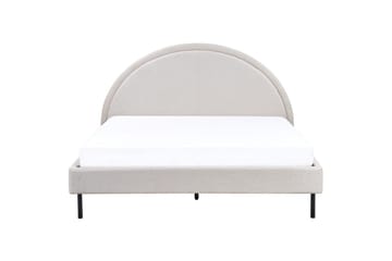 Seng med lamellramme Margut - Beige/Polyester, 160x200 cm - Møbler - Senger - Sengeramme & sengestamme